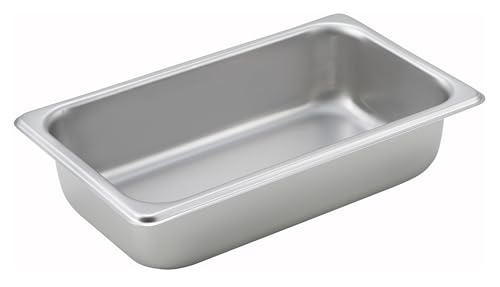 Winco 1/4 Size Pan, 2 1/2-Inch, Stainless Steel, 1 Count (Pack of 1)
