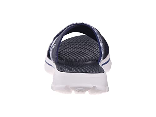 Skechers Skechers Women's Performance Go Walk Fiji Flip Flop, Navy Flower, 9 M US