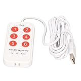 Cryfokt Programmierbare Tastatur, Anpassbare Kleine USB-Tastatur für das Scannen von Krankenhausbildern, 6-Tasten-Handheld-Controller für Spiele, Instrumentensteuerung, ABS-Material