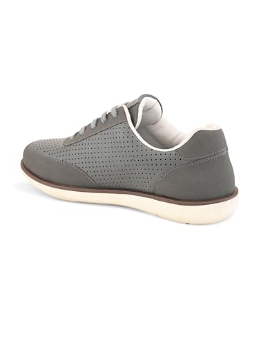 Image of San Frissco Men's Perforated Sneaker Casual Lace-Up Shoes | Soft Cushioned Footbed with TPR Sole | Comfortable and Trendy Casual Shoes for Office and College