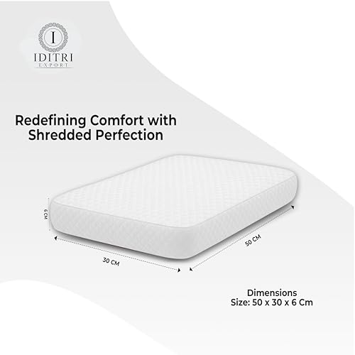 Image of High Density Memory Foam Cervical Pillow Set of 2 for Neck Pain Relief, 50x30x6 cm Orthopedic Support, Breathable Luxury Cover, Aligned Spine Bedding for Side and Back Sleepers, White