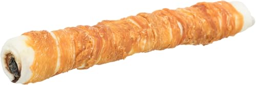 Trixie Hundeleckerli Denta Fun Roll gefüllt mit Rinderlunge & -Leber Hundesnack - Snack zur Unterstützung der Zahnpflege, herzhaftes Leckerli mit Fleisch 150 g 28 cm - 31315
