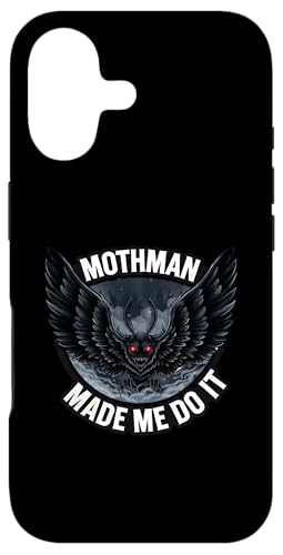 Mothman Made Me Do It Creepy Cryptid Paranormal �X�}�z�P�[�X iPhone 17 �p