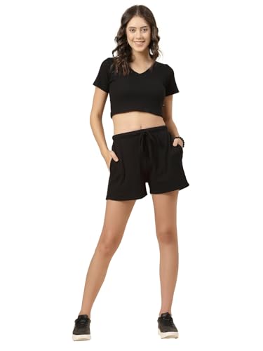Image of Rigo Cotton Co-ord Set for Women | Round Neck, Slim Fit Tracksuit Co-ords Set for Women | Stylish Dresses for Women | Casual Wear, Beach Wear, Vacation Wear Outfit for Women