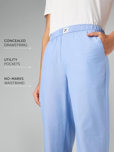 Image of XYXX Ultra-Breathable Solid Cotton Chambray Pyjamas For Men