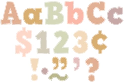 Lettres en gras Terrazzo Tones TCR7233 : alphabet cartonné pour affichage mural d'école