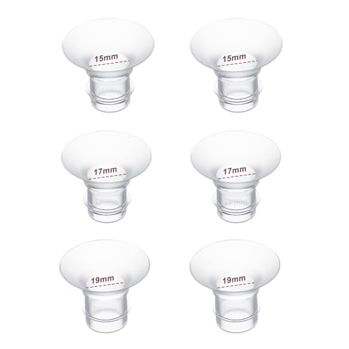 Image of 6pc Flange Inserts 15/17/19mm for Momcozy S9 Pro Hands Free Breast Pump,Compatible with S9/S10/S12 Wearable Breast Pump.Suitable for Medela,Spectra Shields/Flanges,Reduce 24mm to Correct Size,2pc/Each