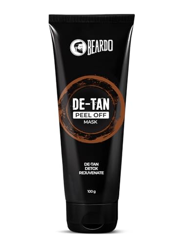 Beardo De-tan Peel off Face mask for Men, 100gm | Facial Mask Purifying and Deep Cleansing for All Skin Types l Removes Dead Cells, Dirt & Retains Natural Glow 3.4 Fl Oz