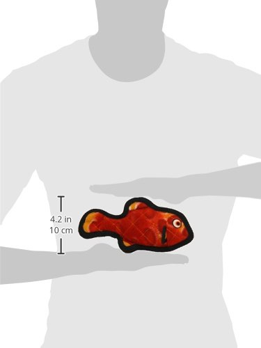 TUFFY Ocean Creature Junior Fish, Small Durable Dog Toy, Red - Thumbnail 6