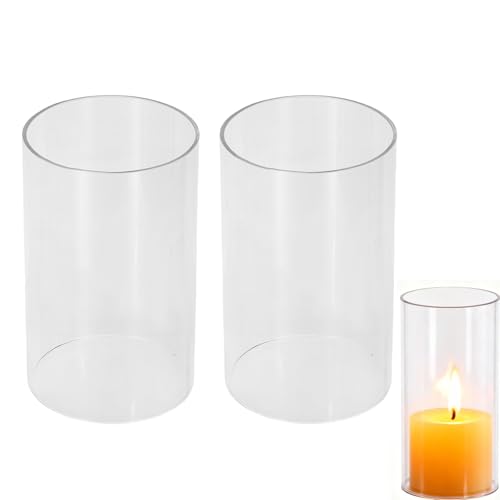 Cabilock 2er Set Windlicht Glas Zylinder Kerzenhalter Laterne - Aus...