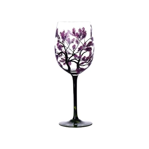 Copas de vino pintadas a mano - Copas de vino decorativas, tapas de mesa, copas de vino, copas de vino pintadas a mano, cristalería para vino blanco, vino tinto, cócteles