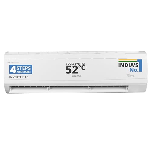 Voltas 2 Ton 5 Star, Inverter Split AC(Copper, 4-in-1 Adjustable Mode, Anti-dust Filter, 245V Vectra Plus, White)