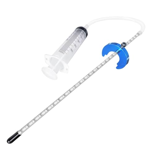 Upgrade Adjustable Fork Oil Level Measurement Gauge Tool -Stable Shape C Adjuster, Accurate 300 mm Markings, Syringe with 60 ml Capacity - Works for Motorcycle,Mountain Bike