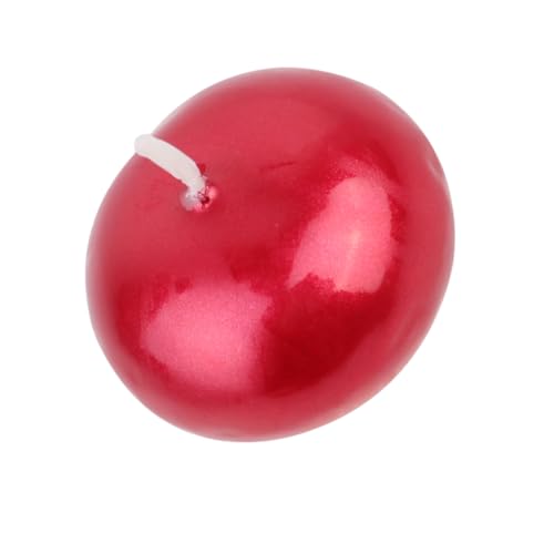 TOPPERFUN 6pcs Smokeless Floating Candles Plating Color for Valentine's Day Weddings and Proposals Romantic Red Candles for Festive Decorations