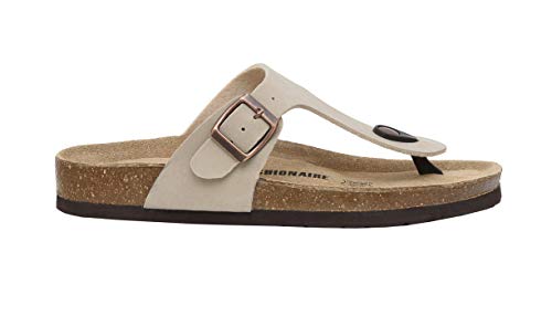 Cushionaire Women's Leah Cork Footbed Sandal With +Comfort Stone, 6W #TOP1