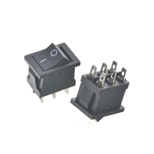 Interrupteur de voiture KCD1 jaune 12V 125V pour rénovation de camping-car