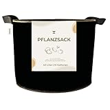 DIYer Pflanzsack aus Vliesstoff - 10 Gallonen, ca. 40 Liter - 5er Pack Pflanztasche Kartoffelsack Pflanzbeutel - Die gesunde Alternative