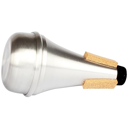 BESTonZON 2pcs Silver Trumpet Mute Lightweight Aluminum Trumpet Dampener for Practice Musicians Trumpet Mute Trumpet Training Mute