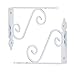 SunLin 1 Paire Support étagère en Fer,Angle Droits Bracket, Fixation pour Etagere 140×110mm, équerres Murale Blanche, avec Vis, Charge Maximale : 25 Kg, Déco Salon Chambre Bain Salle