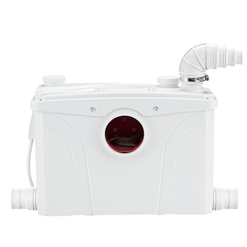 EXTRAUP 700W Macerator Sewerage Sump Pump with 4 Water Inlets for Upflush Toilet System Waste Water Marine Toilet Disposal Laundry