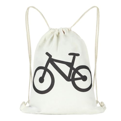 Vibsky Drawstring Cycling Backpack for Travel, 47x35cm Large Capacity Nylon Bag, Lightweight and Wear-