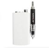 Kupa MANIPro Passport Complete - Professional Electric Nail File System - Portable High-Torque E-File with Acetone Resistant Control Box & Precision Handpiece - White