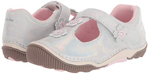 Stride Rite Baby Girls Srt Maisie Mary Jane Flat, Silver, 6 Infant #TOP6