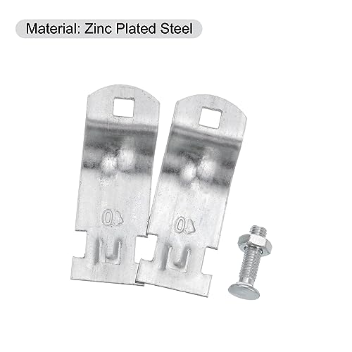 uxcell 1-7/8" EMT Strut Clamps Steel for Rigid Conduit and Pipe 6Pcs Universal EMT Strut Clamps with Bolt and Nut for Rigid Conduit and EMT - Image 4