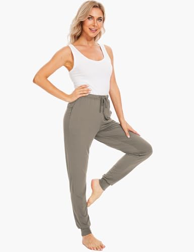 Image of GYS Women's Pajama Pants - Viscose Made from Bamboo, Joggers Pants with Pockets Comfy Lounge Sleep Pants Pj Bottoms