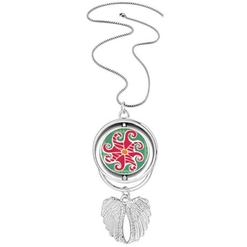 Collier totems mexicains et ailes d'ange en acier inoxydable qui ne noircit pas sur la peau