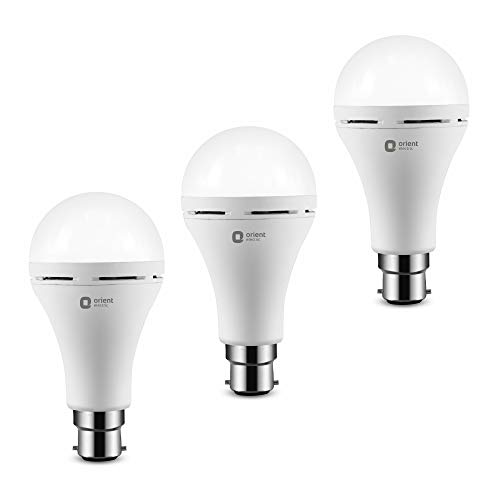 Image of Orient Electric Inverter Emergency LED Light Bulbs - 6500K (Pack of 3, 9W)