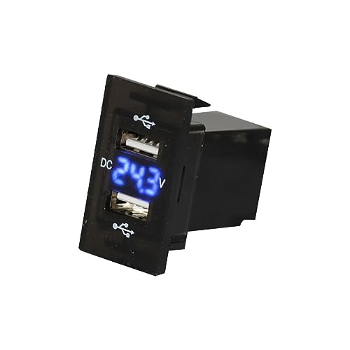 MADMAX 日野プロフィア専用 埋め込み式 USB増設 24V 2ポート 電圧計付き MM74-0013-01