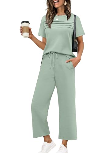 WIHOLL Two Piece Outfits for Women Beach Vacation Sets Spring