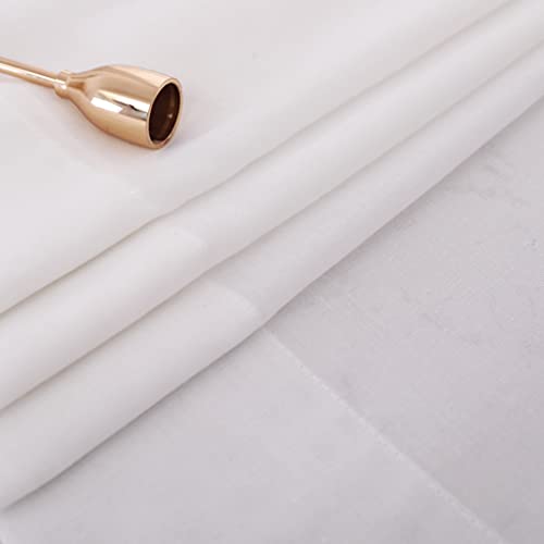 Btfortune Ultra Elegant Natural Soft Linen Sheer Curtain Panels For Bedroom,Home Decoration Privacy Translucent Panels With Grommet For Living Room,Set Of 2 Panels thumb #5