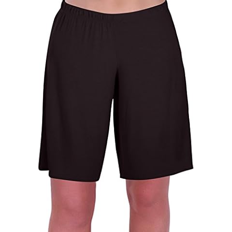 Eyecatch Star Ladies Jersey Relaxed Comfort Elasticized Flexi Stretch Womens Shorts Plus Sizes Black Size 16/18 Cover