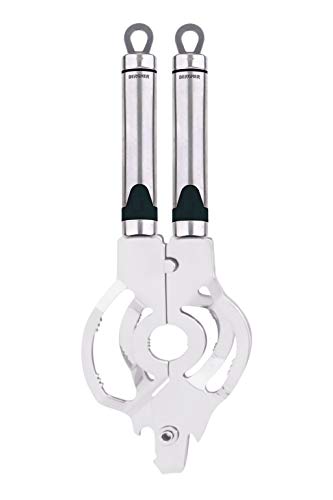 Bergner 34.4 cm Abrelatas de Tarro, Acero Inoxidable, 34,4 cm, SS 18/0, Plata