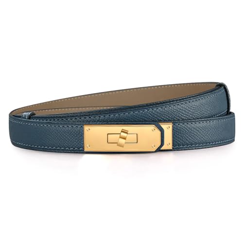 YUGDRUZY Gürtel Damen Leder Taillengürtel Ledergürtel Damen Dupes Damengürtel Leder Damengürtel Schmal Gürtel Damengürtel Taillengürtel Belt Women Ledergürtel, Blau
