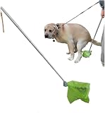 Teleskopischer Hundekotfänger mit langem Griff, langlebige Kotschaufel mit selbstklebendem Design, sauberes Pickup-Werkzeug für alle Hunderassen