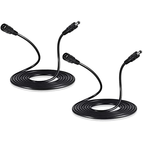 Auroh Pack of 2 - 3M DC 12V CCTV Power Extension Cable Black 2.1 x 5.5mm Male to Female, Power Supply Adapter Extender Cord for CCTV Security Cameras, DVRs, LED Strips, Routers Cover