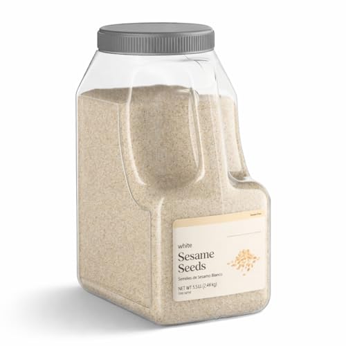 Glownary White Sesame Seeds, 5.5 lb., Gluten-Free, Non-GMO, Soy-Free, Tree