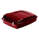 TCMT Ember Red Sunglow 5.5' Razor Motorcycle Trunk Box Fits For Harley Touring 1997-2013 Road King Road Glide Street Glide Electra Glide Pack