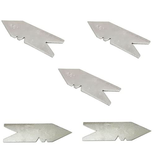 1 Pack 5 PC 60 Degree Center Gage Fishtail Thread Gauge Lathe Tool