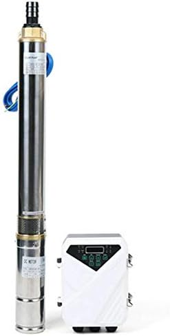 Solar Water Pump Deep Bore Well Submersible Water Pump with MPPT Controller 3 Inch DC 48V 600W Submersible Screw Well Garden Irrigation Kit (48V 600W)