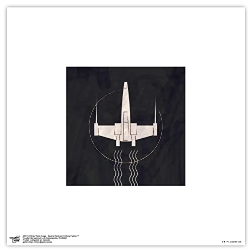 Poster Star Wars X-Wing design abstrait neutre déco murale 30x30 cm
