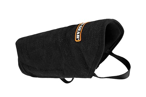 Dingo Gear Schutzärm mit Griff French-Material Nylcott Handarbeit Universal Schutz für Training Hunde Beißtraining Härte Medium Schwarz Jack IGP S00532
