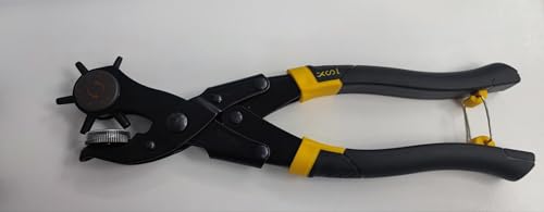 【業界最長＆超省力】XOOL 改良型ロングハンドル レザーパンチ 省力設計 強力穴あけプライヤー ベルト・靴・サドル・バッグなど革製品対応 革細工DIYに最適 多用途穴あけ工具