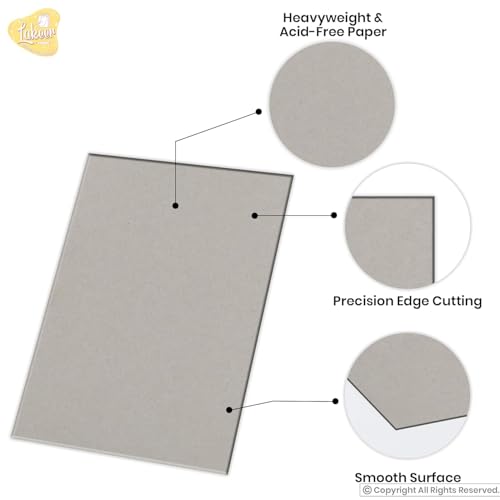 Image of A3 Grey Board 2mm (800 GSM) Thickness Pack of 3 Fine Finish Board