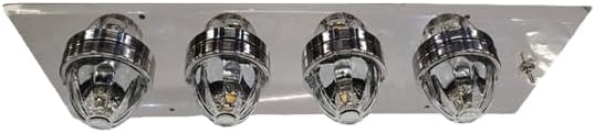 JML Kustoms SS-1023 SS Interior Sleeper Light Bracket W/ 4 Watermelon Light Holes & Toggle Switch Cutout
