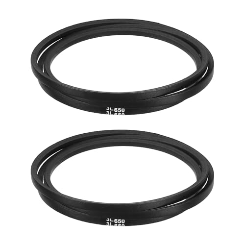 uxcell 2Pcs 3L650 Classic Wrapped Rubber V-Belt, 65"(1651mm) Outside Circumference, 3L Profile V Belt 3/8" Width 7/32" Height