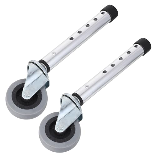 ZUNOXAZ 1 Pair Elderly Walker Wheels Replacement, Swivel Mobility Caster Foot Accessories for Seniors, Universal Fit Repair Parts